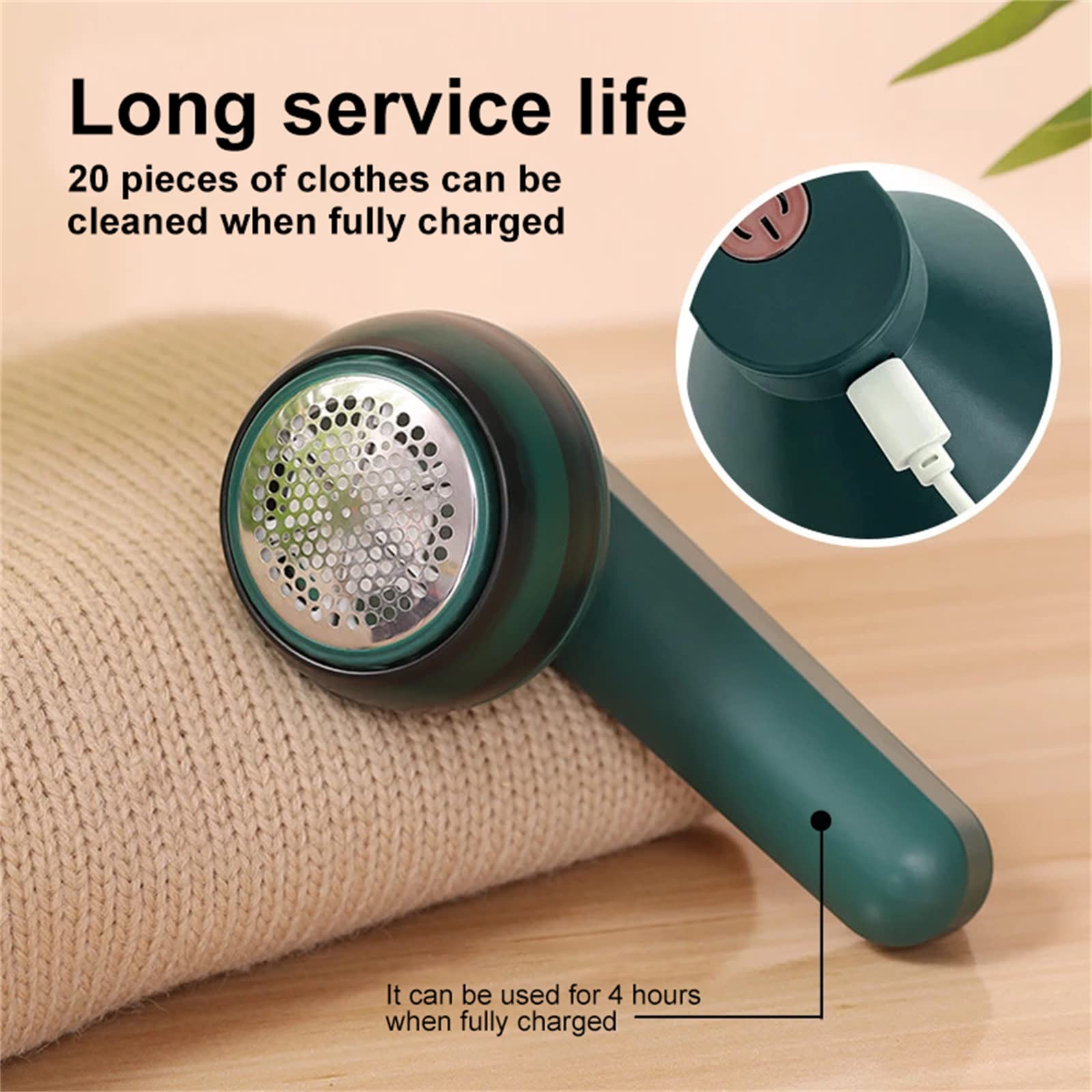 Portable Electric Lint Remover for Clothes, USB Rechargeable